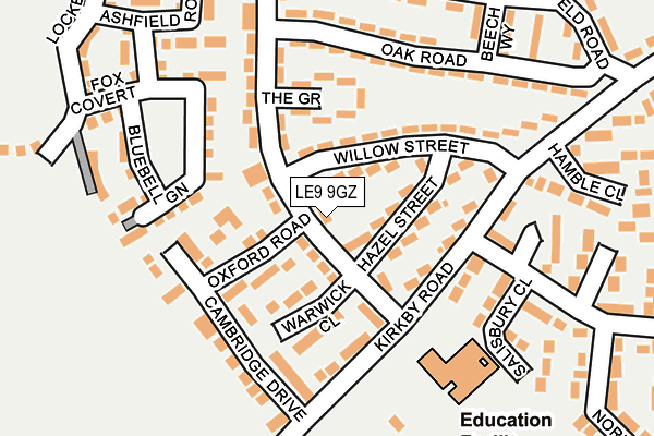 LE9 9GZ map - OS OpenMap – Local (Ordnance Survey) LE9 9GZ map - OS OpenMap – Local (Ordnance Survey)