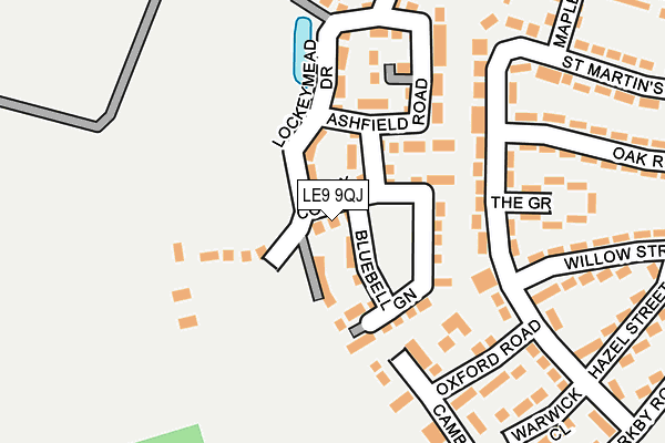 LE9 9QJ map - OS OpenMap – Local (Ordnance Survey) LE9 9QJ map - OS OpenMap – Local (Ordnance Survey)