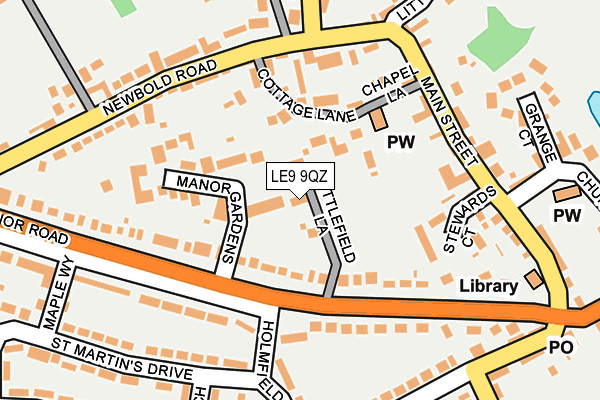 LE9 9QZ map - OS OpenMap – Local (Ordnance Survey) LE9 9QZ map - OS OpenMap – Local (Ordnance Survey)