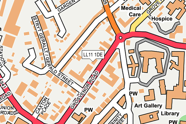 LL11 1DE map - OS OpenMap – Local (Ordnance Survey) LL11 1DE map - OS OpenMap – Local (Ordnance Survey)