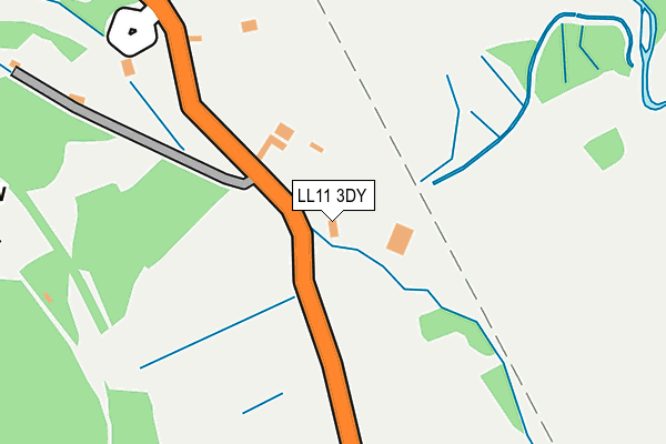 LL11 3DY map - OS OpenMap – Local (Ordnance Survey) LL11 3DY map - OS OpenMap – Local (Ordnance Survey)