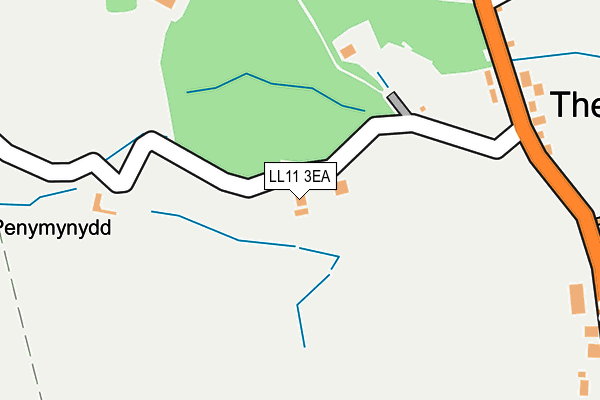 LL11 3EA map - OS OpenMap – Local (Ordnance Survey) LL11 3EA map - OS OpenMap – Local (Ordnance Survey)