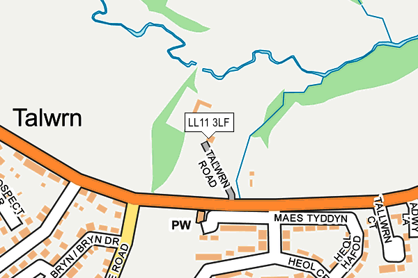 LL11 3LF map - OS OpenMap – Local (Ordnance Survey) LL11 3LF map - OS OpenMap – Local (Ordnance Survey)