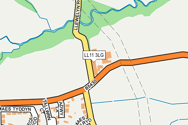 LL11 3LG map - OS OpenMap – Local (Ordnance Survey) LL11 3LG map - OS OpenMap – Local (Ordnance Survey)