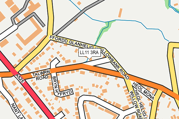 LL11 3RA map - OS OpenMap – Local (Ordnance Survey) LL11 3RA map - OS OpenMap – Local (Ordnance Survey)