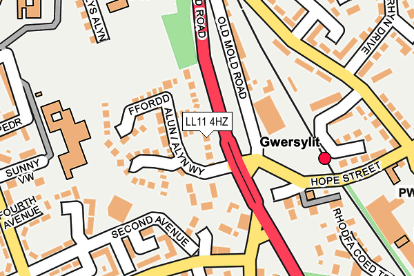 LL11 4HZ map - OS OpenMap – Local (Ordnance Survey) LL11 4HZ map - OS OpenMap – Local (Ordnance Survey)
