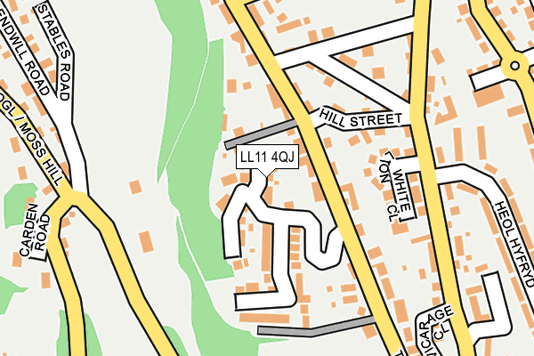 LL11 4QJ map - OS OpenMap – Local (Ordnance Survey) LL11 4QJ map - OS OpenMap – Local (Ordnance Survey)