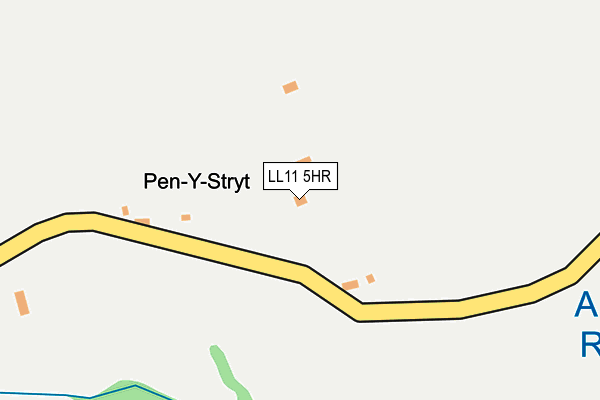 LL11 5HR map - OS OpenMap – Local (Ordnance Survey) LL11 5HR map - OS OpenMap – Local (Ordnance Survey)