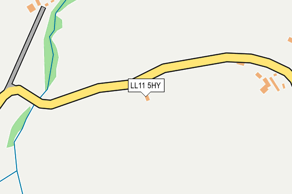 LL11 5HY map - OS OpenMap – Local (Ordnance Survey) LL11 5HY map - OS OpenMap – Local (Ordnance Survey)