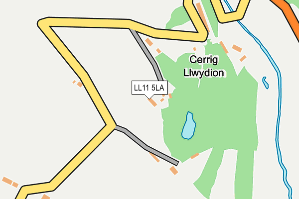 LL11 5LA map - OS OpenMap – Local (Ordnance Survey) LL11 5LA map - OS OpenMap – Local (Ordnance Survey)