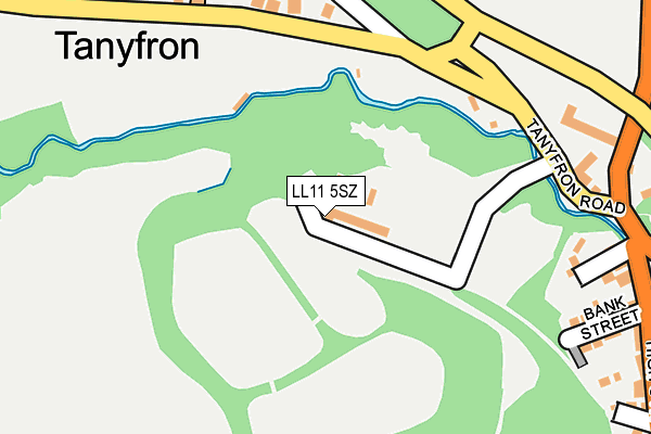 LL11 5SZ map - OS OpenMap – Local (Ordnance Survey)