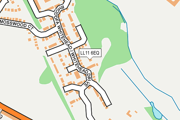 LL11 6EQ map - OS OpenMap – Local (Ordnance Survey) LL11 6EQ map - OS OpenMap – Local (Ordnance Survey)