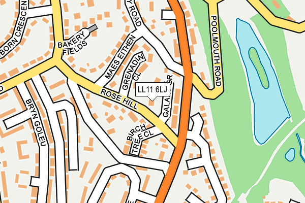 LL11 6LJ map - OS OpenMap – Local (Ordnance Survey) LL11 6LJ map - OS OpenMap – Local (Ordnance Survey)
