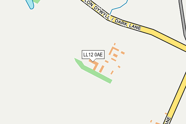 LL12 0AE map - OS OpenMap – Local (Ordnance Survey) LL12 0AE map - OS OpenMap – Local (Ordnance Survey)