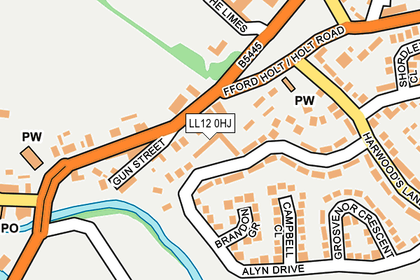 LL12 0HJ map - OS OpenMap – Local (Ordnance Survey) LL12 0HJ map - OS OpenMap – Local (Ordnance Survey)
