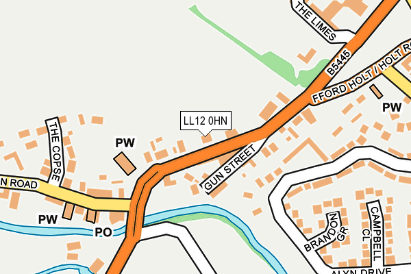 LL12 0HN map - OS OpenMap – Local (Ordnance Survey) LL12 0HN map - OS OpenMap – Local (Ordnance Survey)