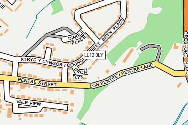 LL12 0LY map - OS OpenMap – Local (Ordnance Survey) LL12 0LY map - OS OpenMap – Local (Ordnance Survey)