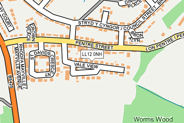 LL12 0NH map - OS OpenMap – Local (Ordnance Survey) LL12 0NH map - OS OpenMap – Local (Ordnance Survey)