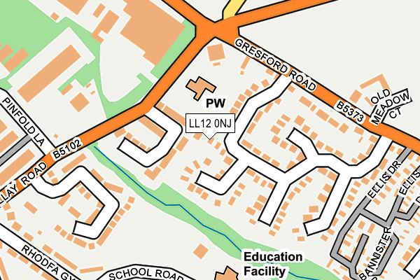 LL12 0NJ map - OS OpenMap – Local (Ordnance Survey) LL12 0NJ map - OS OpenMap – Local (Ordnance Survey)