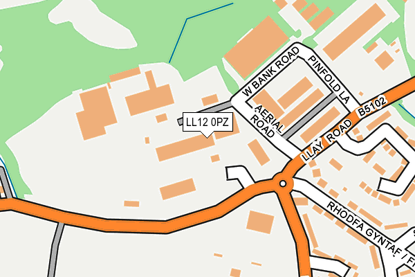 LL12 0PZ map - OS OpenMap – Local (Ordnance Survey)