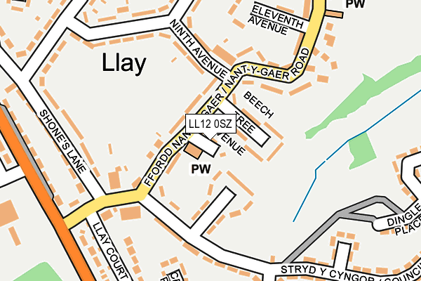 LL12 0SZ map - OS OpenMap – Local (Ordnance Survey) LL12 0SZ map - OS OpenMap – Local (Ordnance Survey)