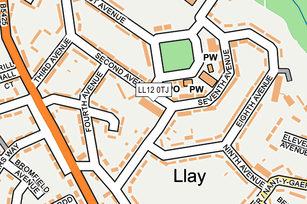 LL12 0TJ map - OS OpenMap – Local (Ordnance Survey) LL12 0TJ map - OS OpenMap – Local (Ordnance Survey)