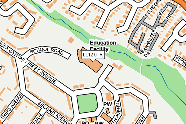 LL12 0TR map - OS OpenMap – Local (Ordnance Survey) LL12 0TR map - OS OpenMap – Local (Ordnance Survey)