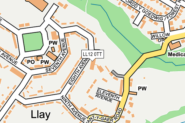 LL12 0TT map - OS OpenMap – Local (Ordnance Survey) LL12 0TT map - OS OpenMap – Local (Ordnance Survey)