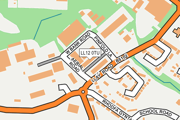 LL12 0TU map - OS OpenMap – Local (Ordnance Survey) LL12 0TU map - OS OpenMap – Local (Ordnance Survey)