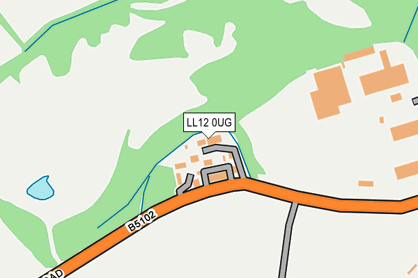 LL12 0UG map - OS OpenMap – Local (Ordnance Survey) LL12 0UG map - OS OpenMap – Local (Ordnance Survey)