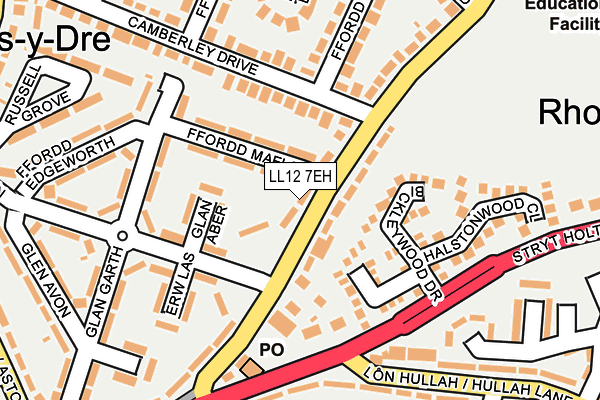 LL12 7EH map - OS OpenMap – Local (Ordnance Survey) LL12 7EH map - OS OpenMap – Local (Ordnance Survey)