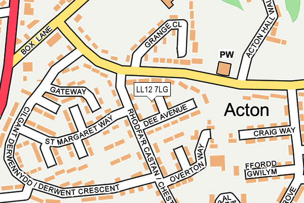 LL12 7LG map - OS OpenMap – Local (Ordnance Survey) LL12 7LG map - OS OpenMap – Local (Ordnance Survey)