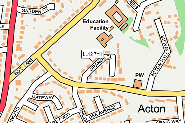 LL12 7YH map - OS OpenMap – Local (Ordnance Survey) LL12 7YH map - OS OpenMap – Local (Ordnance Survey)