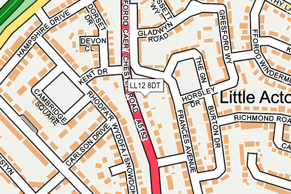 LL12 8DT map - OS OpenMap – Local (Ordnance Survey) LL12 8DT map - OS OpenMap – Local (Ordnance Survey)
