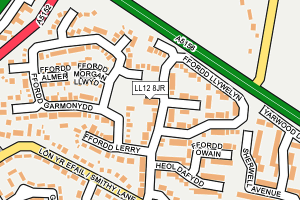 LL12 8JR map - OS OpenMap – Local (Ordnance Survey) LL12 8JR map - OS OpenMap – Local (Ordnance Survey)