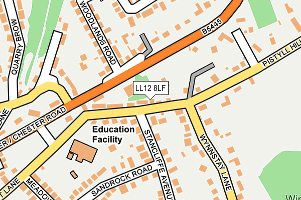 LL12 8LF map - OS OpenMap – Local (Ordnance Survey) LL12 8LF map - OS OpenMap – Local (Ordnance Survey)