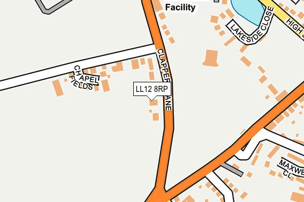LL12 8RP map - OS OpenMap – Local (Ordnance Survey) LL12 8RP map - OS OpenMap – Local (Ordnance Survey)
