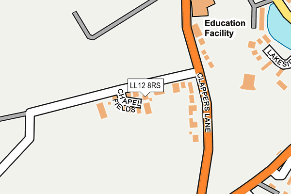 LL12 8RS map - OS OpenMap – Local (Ordnance Survey) LL12 8RS map - OS OpenMap – Local (Ordnance Survey)