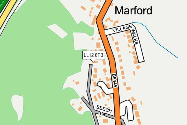 LL12 8TB map - OS OpenMap – Local (Ordnance Survey) LL12 8TB map - OS OpenMap – Local (Ordnance Survey)