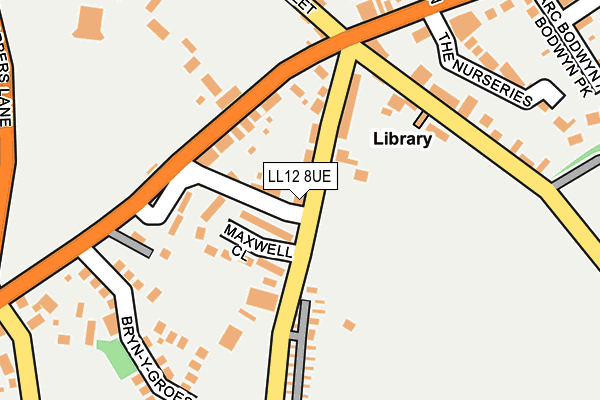 LL12 8UE map - OS OpenMap – Local (Ordnance Survey) LL12 8UE map - OS OpenMap – Local (Ordnance Survey)