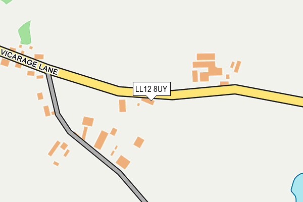 LL12 8UY map - OS OpenMap – Local (Ordnance Survey) LL12 8UY map - OS OpenMap – Local (Ordnance Survey)