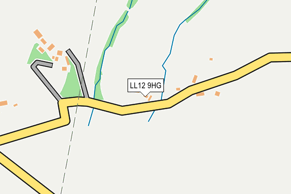 LL12 9HG map - OS OpenMap – Local (Ordnance Survey) LL12 9HG map - OS OpenMap – Local (Ordnance Survey)