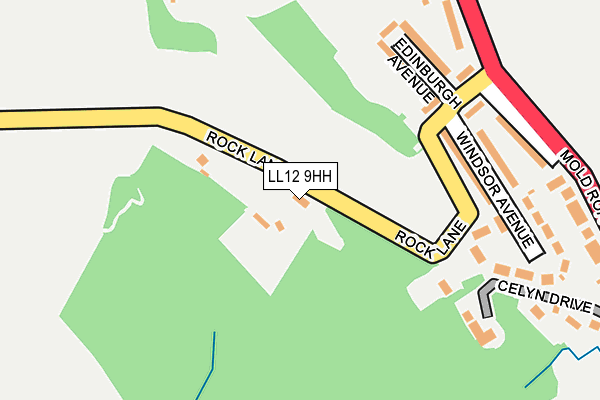 LL12 9HH map - OS OpenMap – Local (Ordnance Survey) LL12 9HH map - OS OpenMap – Local (Ordnance Survey)