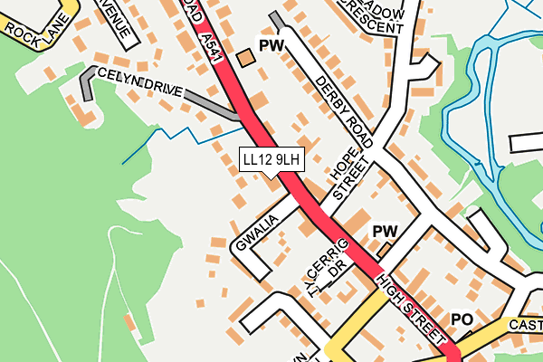 LL12 9LH map - OS OpenMap – Local (Ordnance Survey) LL12 9LH map - OS OpenMap – Local (Ordnance Survey)