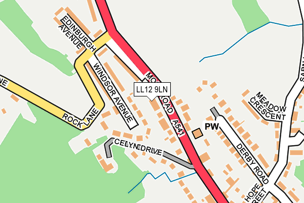 LL12 9LN map - OS OpenMap – Local (Ordnance Survey) LL12 9LN map - OS OpenMap – Local (Ordnance Survey)