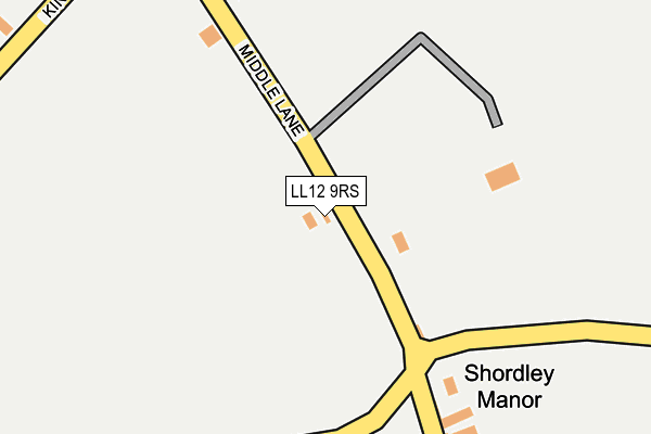 LL12 9RS map - OS OpenMap – Local (Ordnance Survey) LL12 9RS map - OS OpenMap – Local (Ordnance Survey)