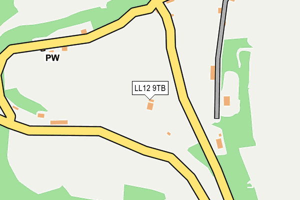 LL12 9TB map - OS OpenMap – Local (Ordnance Survey) LL12 9TB map - OS OpenMap – Local (Ordnance Survey)
