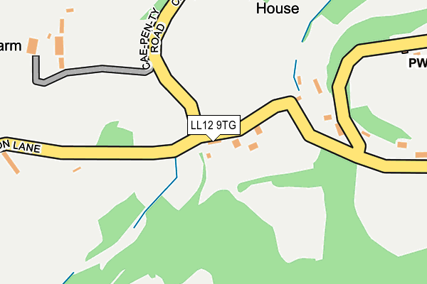 LL12 9TG map - OS OpenMap – Local (Ordnance Survey) LL12 9TG map - OS OpenMap – Local (Ordnance Survey)