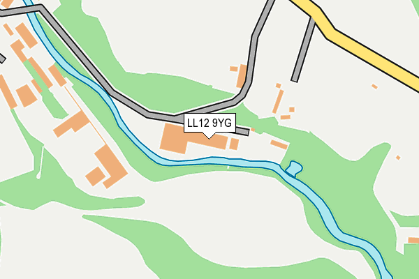 LL12 9YG map - OS OpenMap – Local (Ordnance Survey) LL12 9YG map - OS OpenMap – Local (Ordnance Survey)