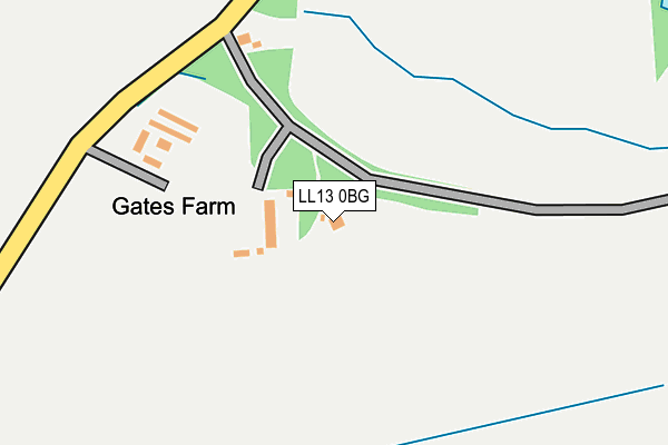 LL13 0BG map - OS OpenMap – Local (Ordnance Survey) LL13 0BG map - OS OpenMap – Local (Ordnance Survey)
